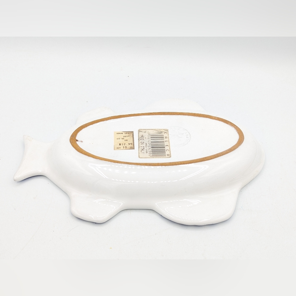 Caleca Hand Painted Fish Dish Serving Plate Made In Italy, original price tag - Picture 3 of 6